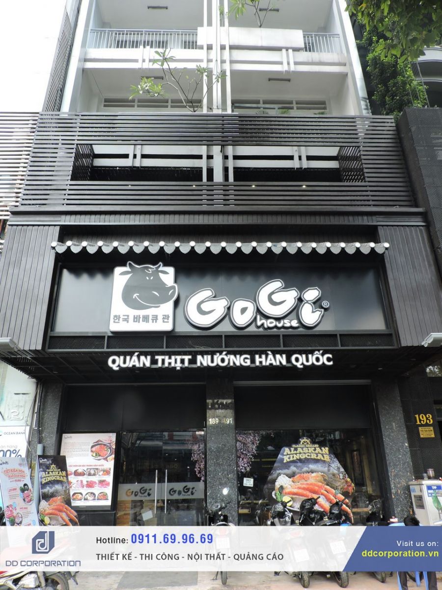 công trình nhà hàng GoGi house Nguyễn Thái Học